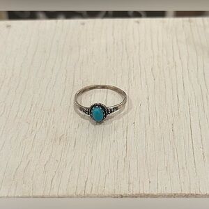 Navajo Stirling Silver & Sleeping Beauty Turquoise Ring
